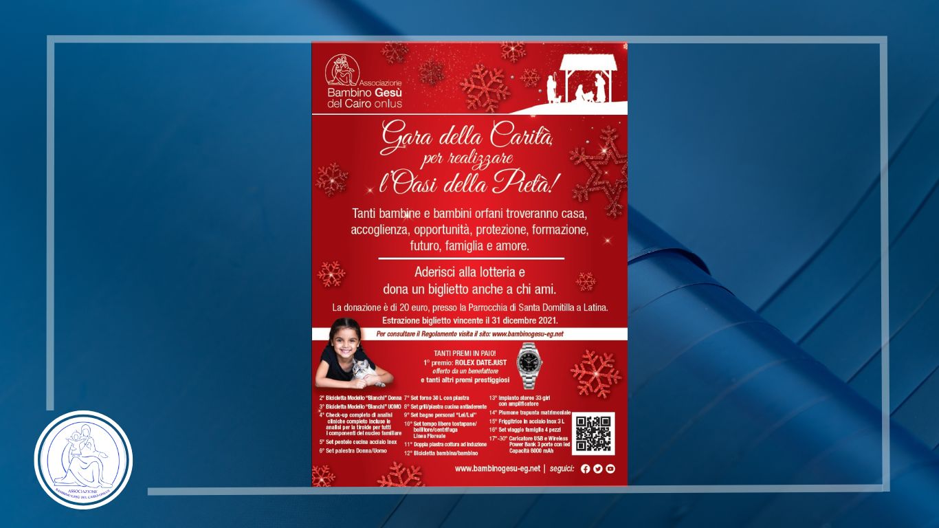 Gara della Carità per l’Oasi della Pietà - Natale 2021